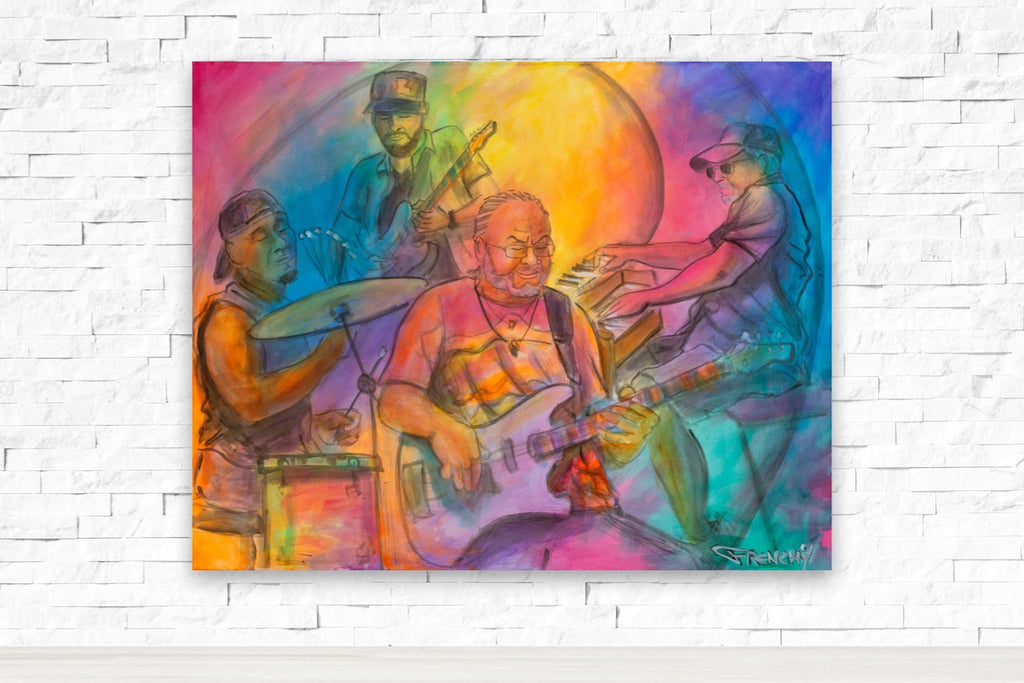 George Porter Jr Trio w/ Chris Atkins, live painting by Frenchy at the Maple Leaf Bar