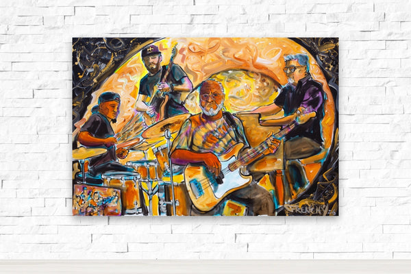 George Porter Trio w/ Chris Atkins, Black & Gold, live painting by Frenchy at the Maple Leaf Bar