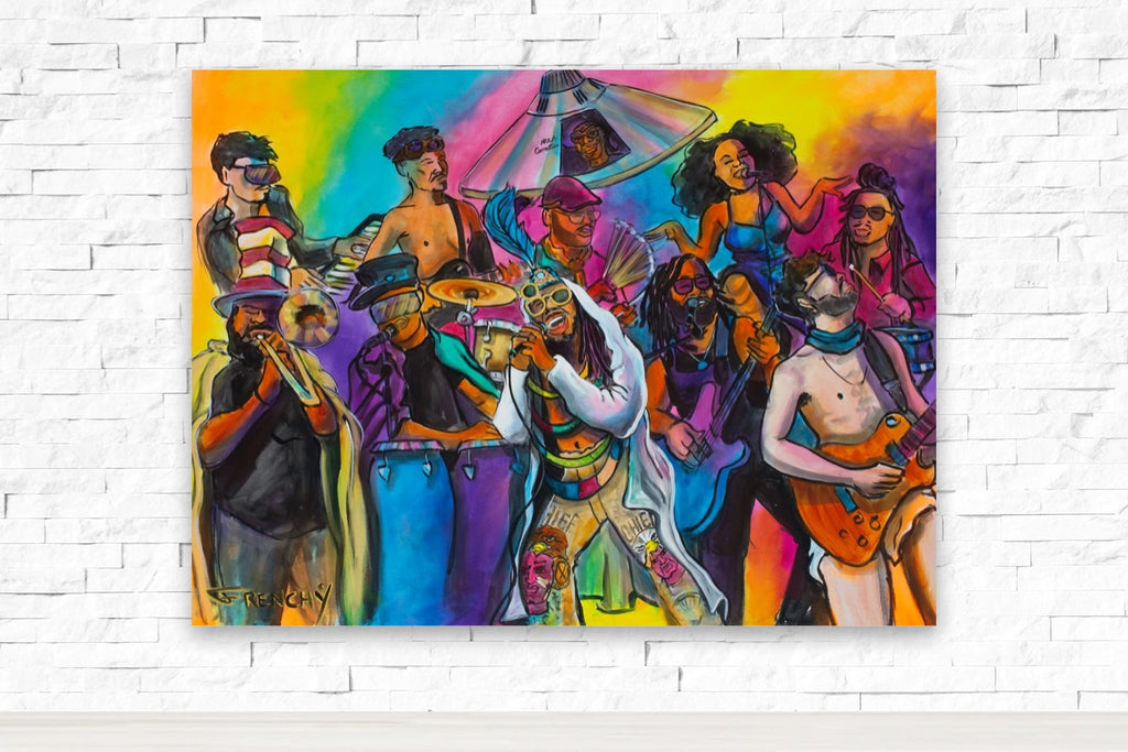 The Rumble Plays P-Funk, live painting by Frenchy at Tipitina's